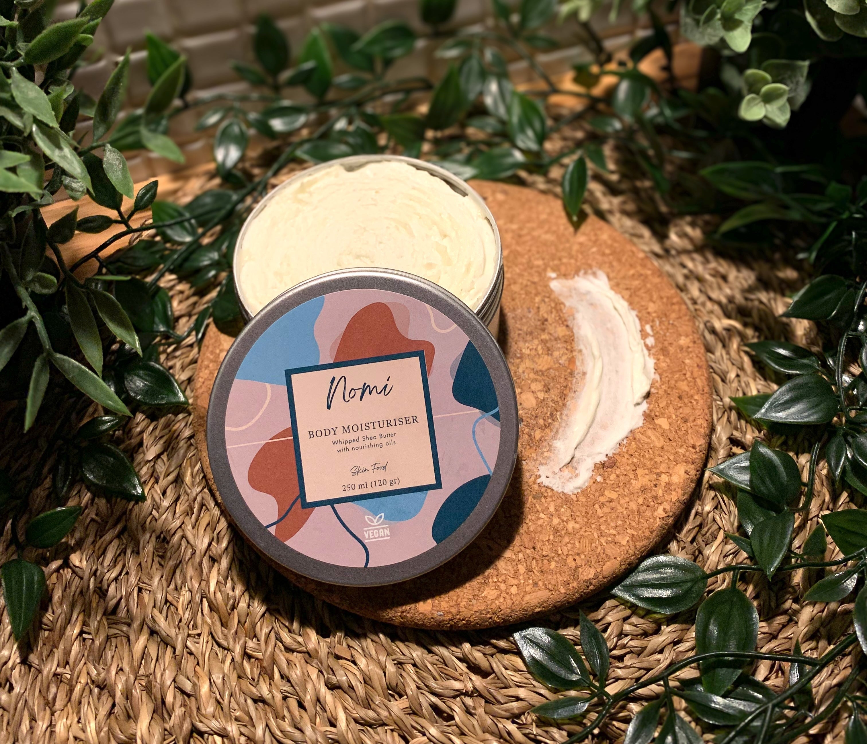 Body butter shea butter moisturiser Nomi Skincare old photo